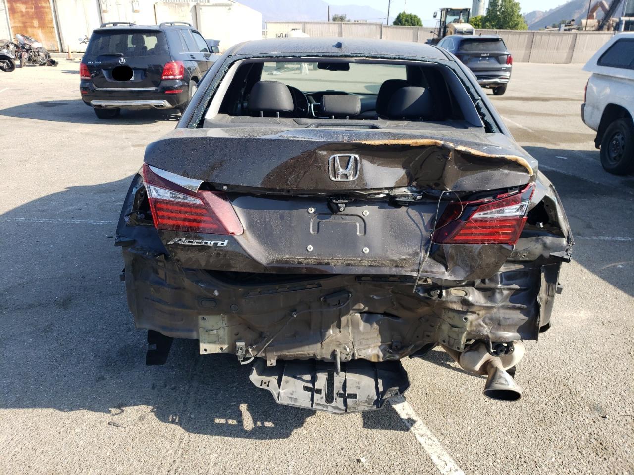 2017 Honda Accord VIN 1HGCR2F8XHA021585 Copart auction photo, rear end damage thumbnail 6