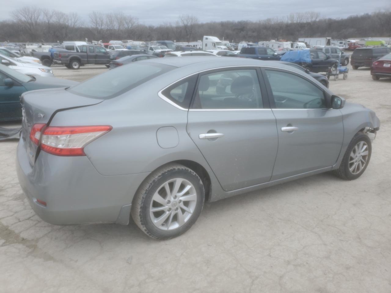 2013 Nissan Sentra VIN 3N1AB7AP7DL673642 Copart auction photo, front end / rear end damage thumbnail 3