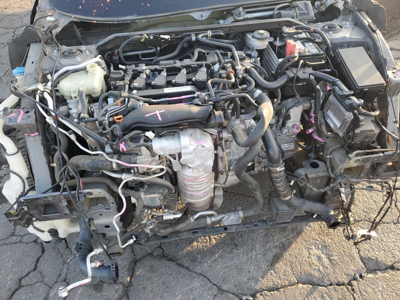 2019 Honda Civic VIN 2HGFC1E50KH705618 Copart auction photo, all over damage thumbnail 12