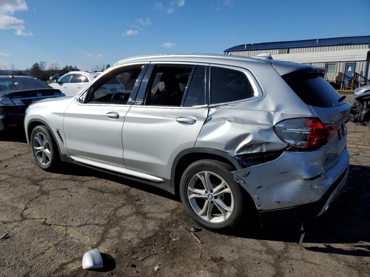 2019 BMW X3 VIN 5UXTR9C57KLP95224 Copart auction photo, rear end / side damage thumbnail 2
