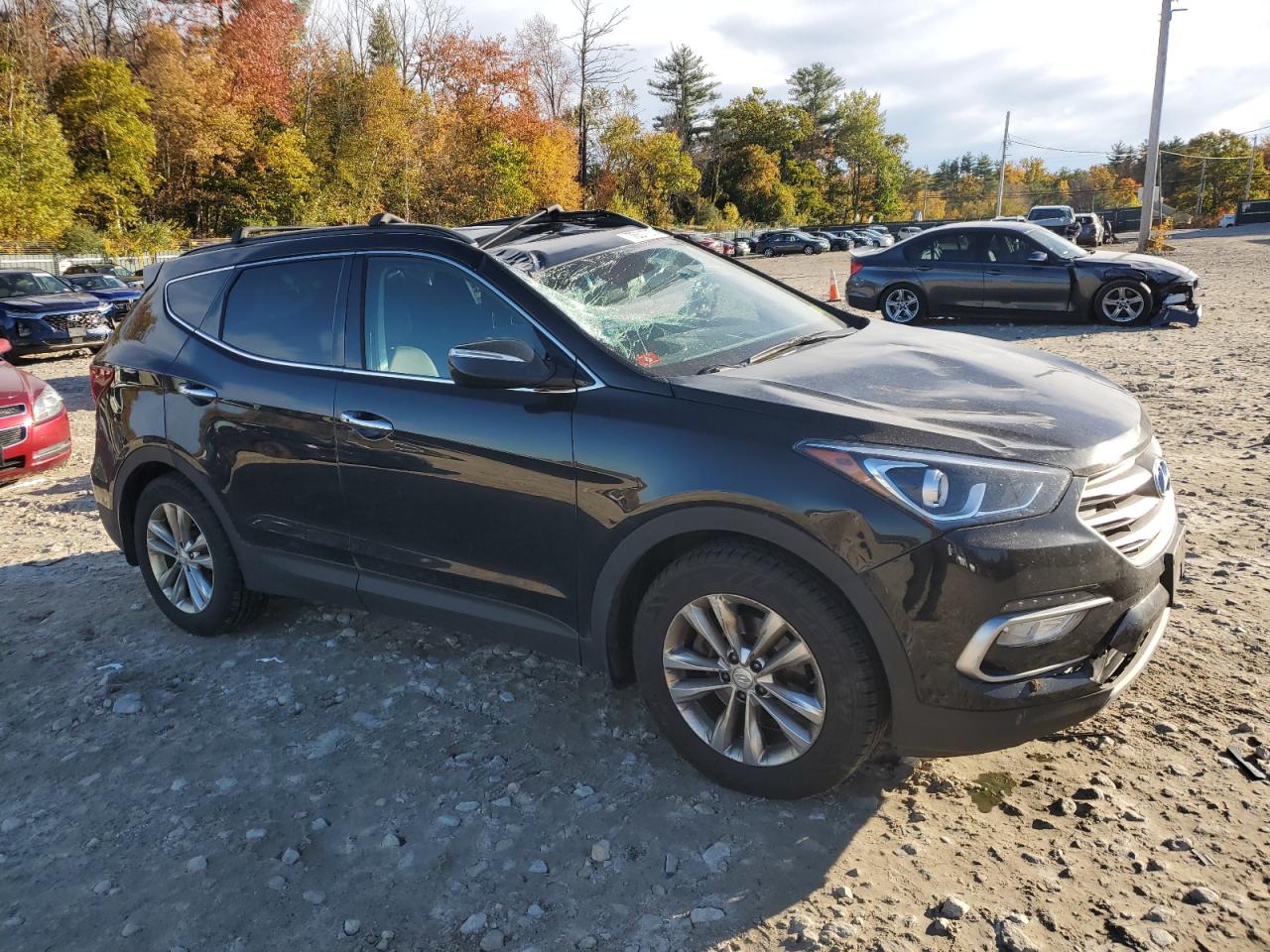 2018 Hyundai Santa Fe VIN 5NMZUDLA1JH104750 Copart auction photo, top/roof damage thumbnail 4