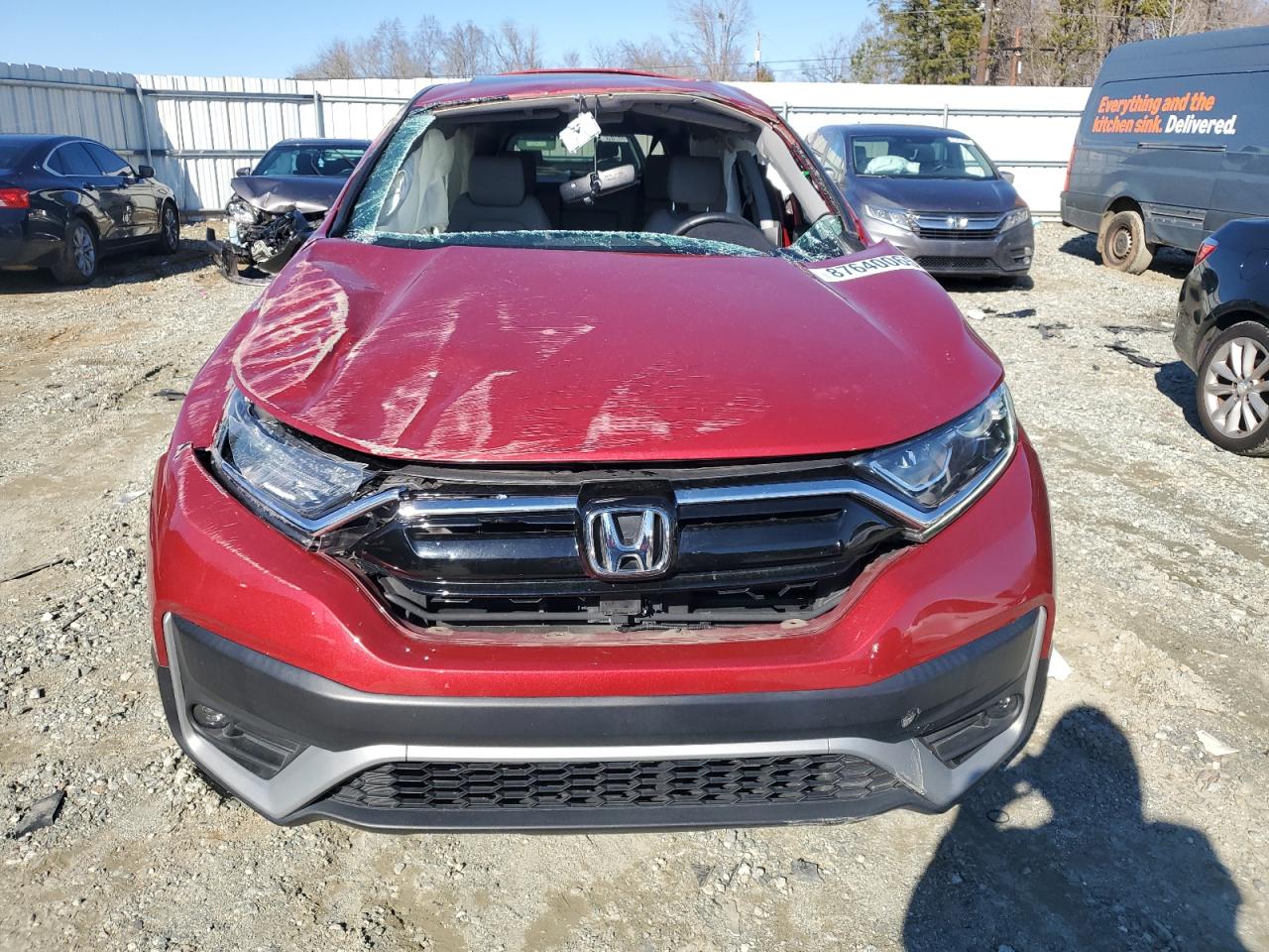 2021 Honda CR-V VIN 2HKRW2H8XMH673351 Copart auction photo, all over damage thumbnail 5
