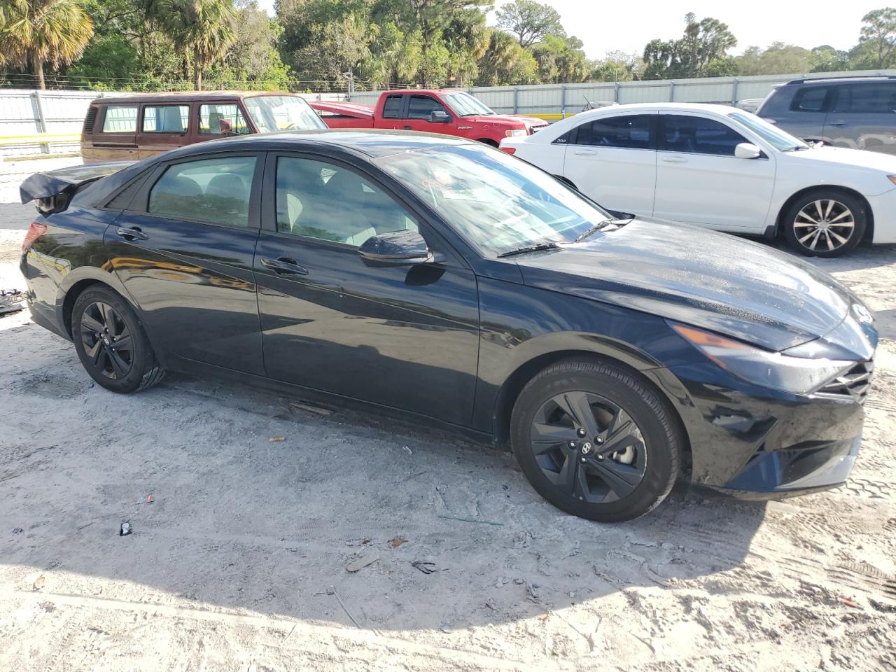 2023 Hyundai Elantra VIN KMHLM4AJ8PU085684 Copart auction photo, rear end / side damage thumbnail 4
