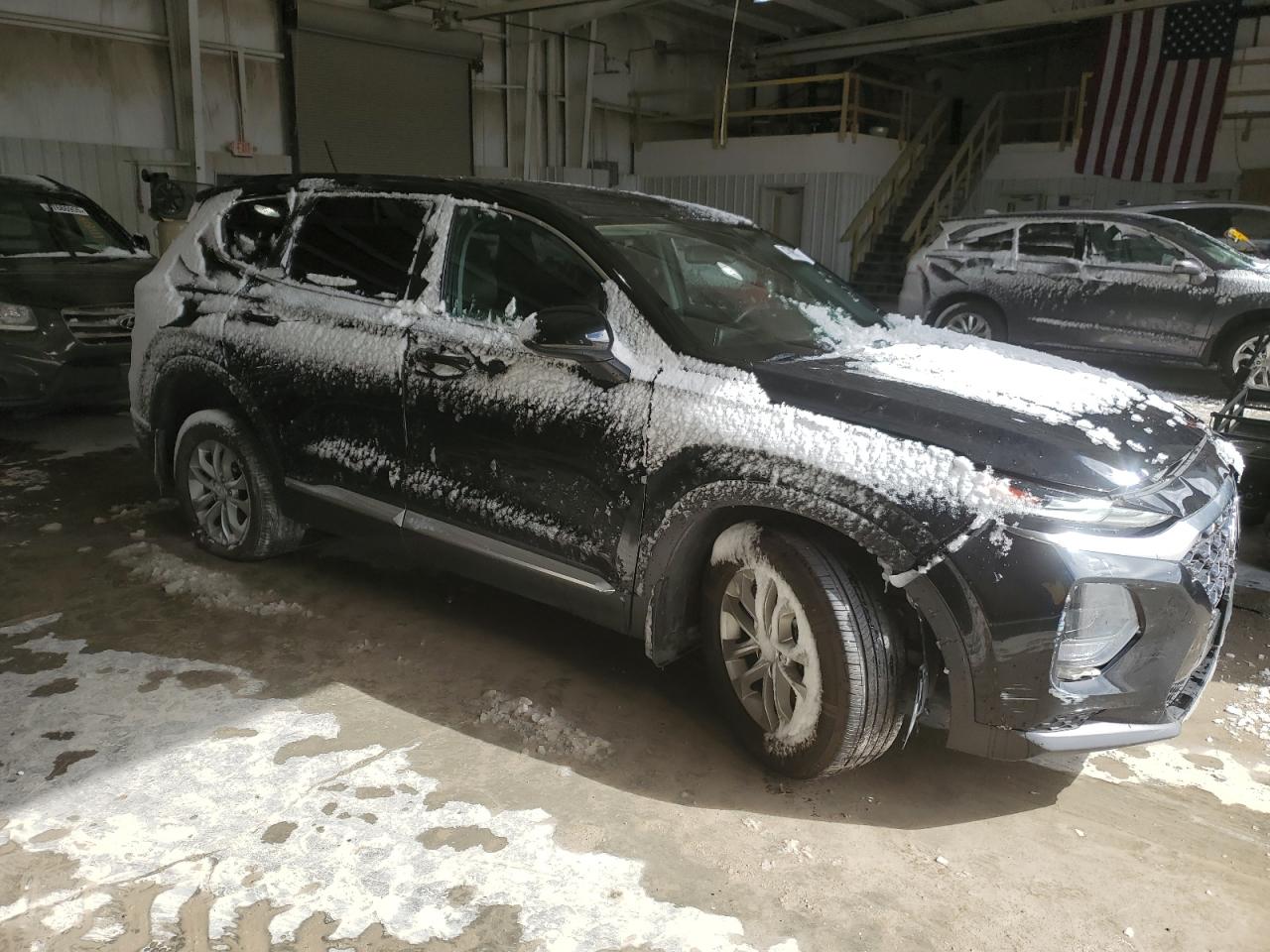 2020 Hyundai Santa Fe VIN 5NMS2CAD9LH239623 Copart auction photo, front end / mechanical damage thumbnail 4