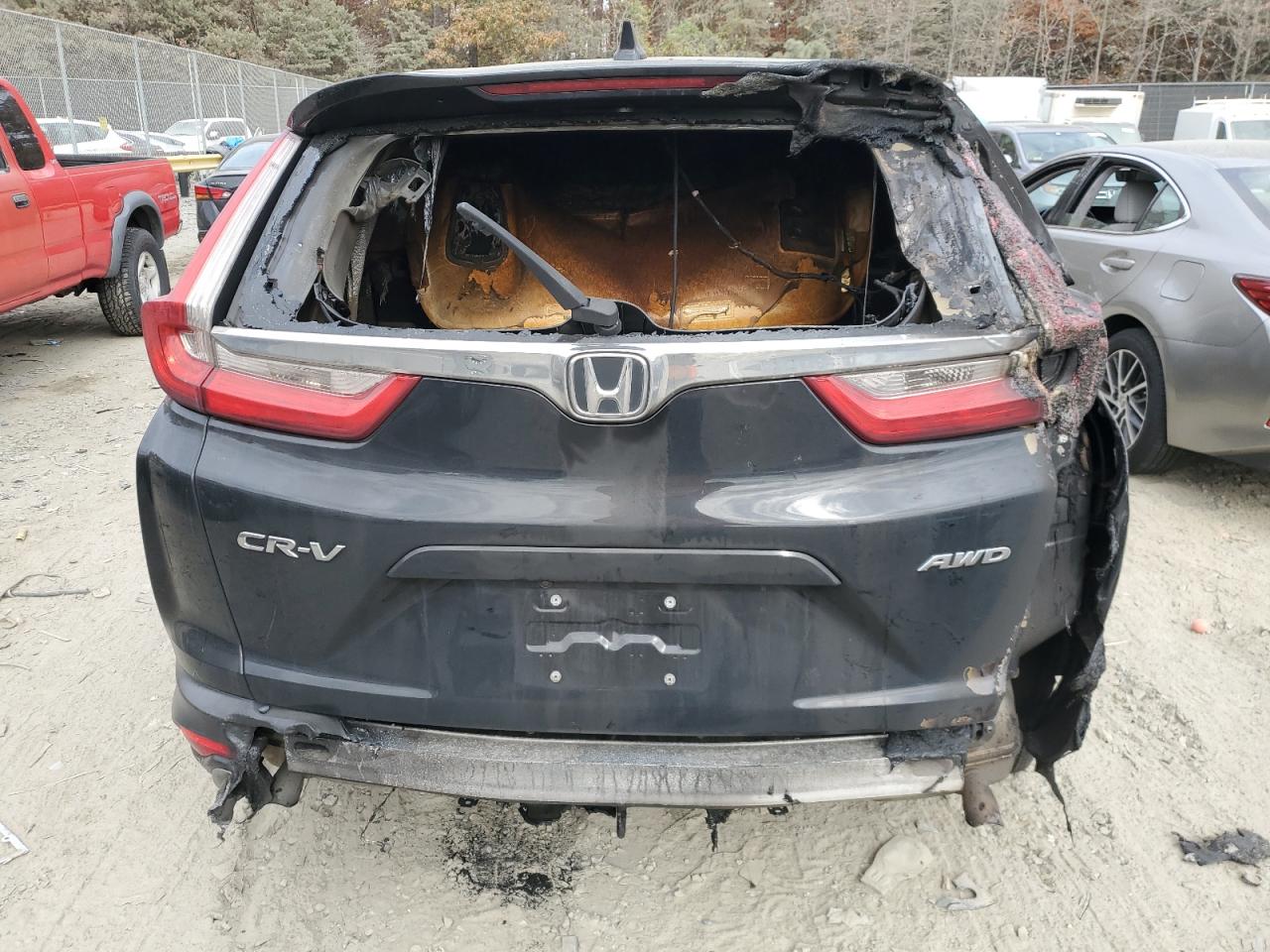 2019 Honda CR-V VIN 5J6RW2H54KL009393 Copart auction photo, burn - engine damage thumbnail 6