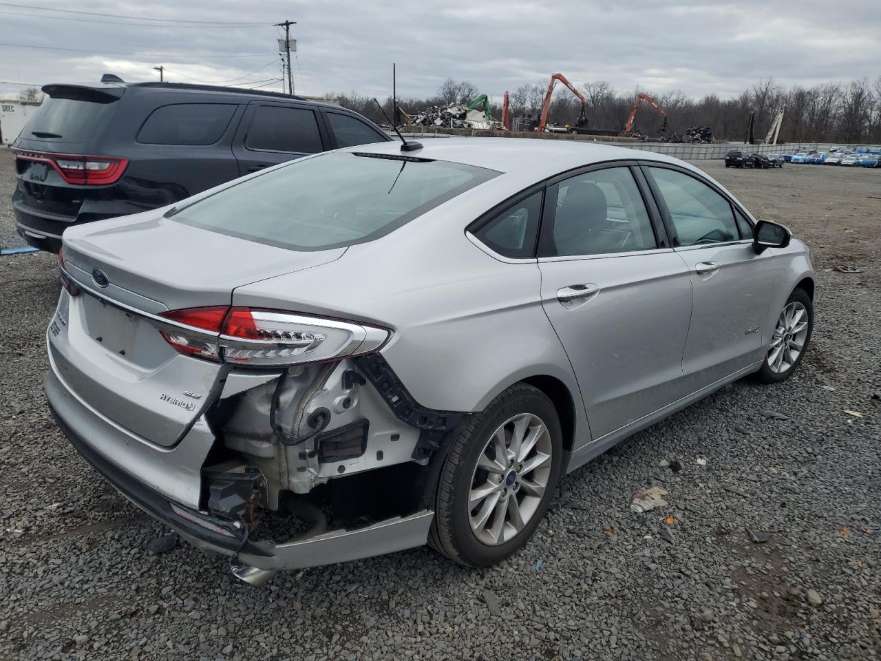 2017 Ford Fusion VIN 3FA6P0LU0HR243300 Copart auction photo, rear end damage thumbnail 3