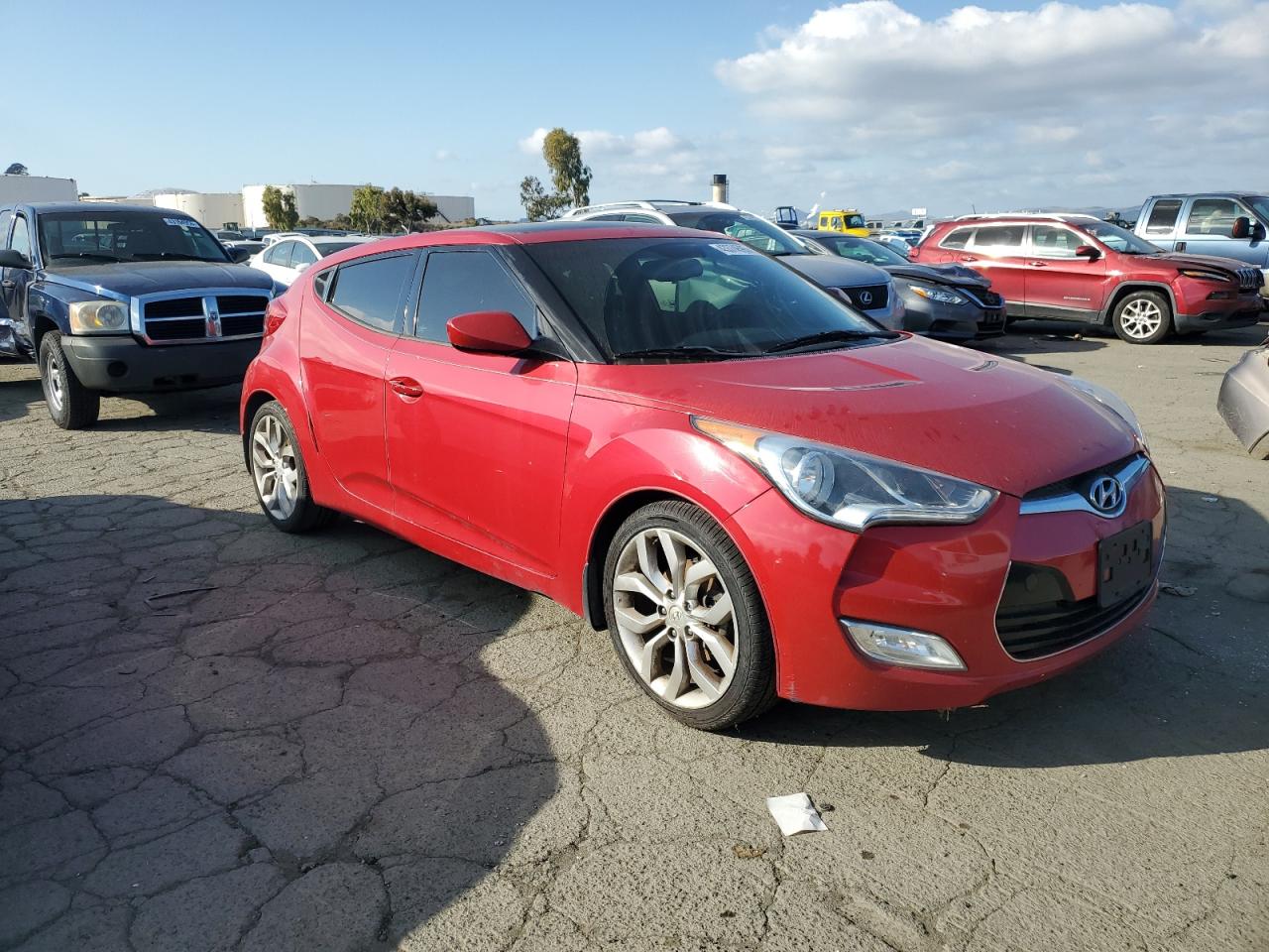 2013 Hyundai Veloster VIN KMHTC6AD4DU116580 Copart auction photo, minor dent/scratches damage thumbnail 4