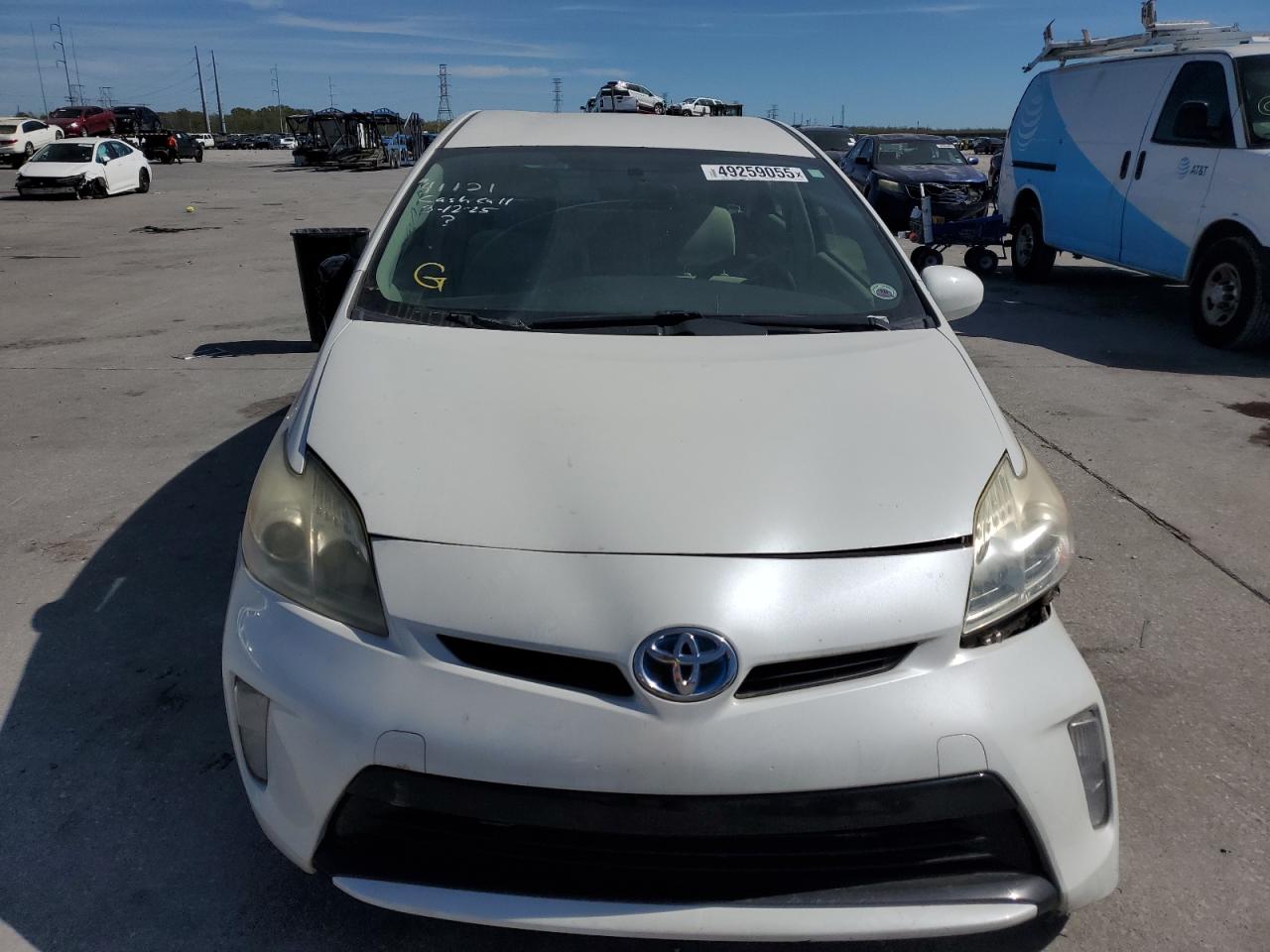 2013 Toyota Prius VIN JTDKN3DUXD5698019 Copart auction photo, front end damage thumbnail 5