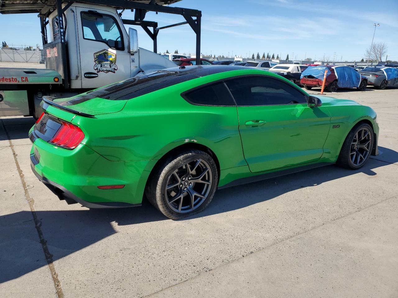 2019 Ford Mustang VIN 1FA6P8CF6K5152607 Copart auction photo, rear end damage thumbnail 3