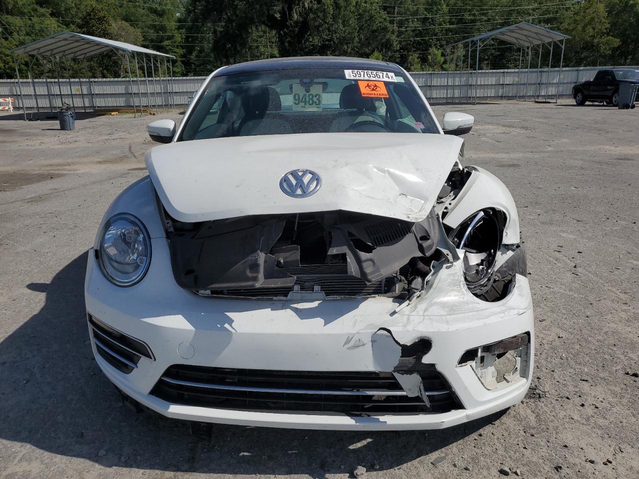 2018 Volkswagen Beetle VIN 3VWJD7AT1JM708988 Copart auction photo, front end damage thumbnail 5