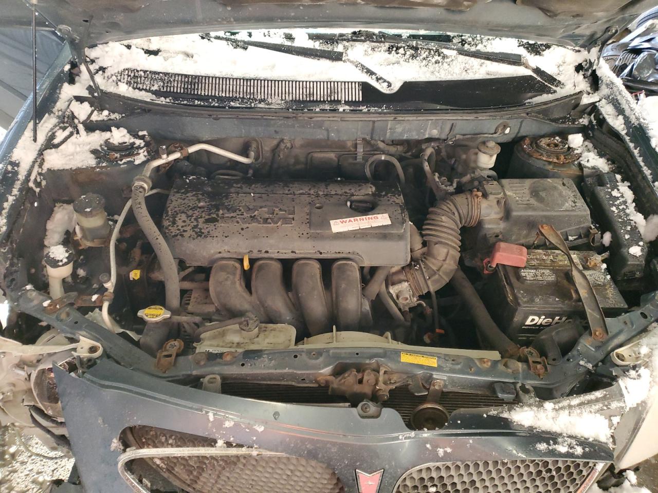 2008 Pontiac Vibe VIN 5Y2SL65808Z404876 Copart auction photo, front end damage thumbnail 11