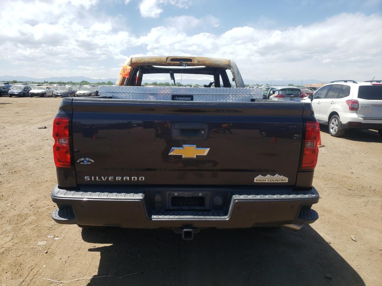 2014 Chevrolet Silverado VIN 3GCUKTEC4EG384156 Copart auction photo, burn damage thumbnail 6