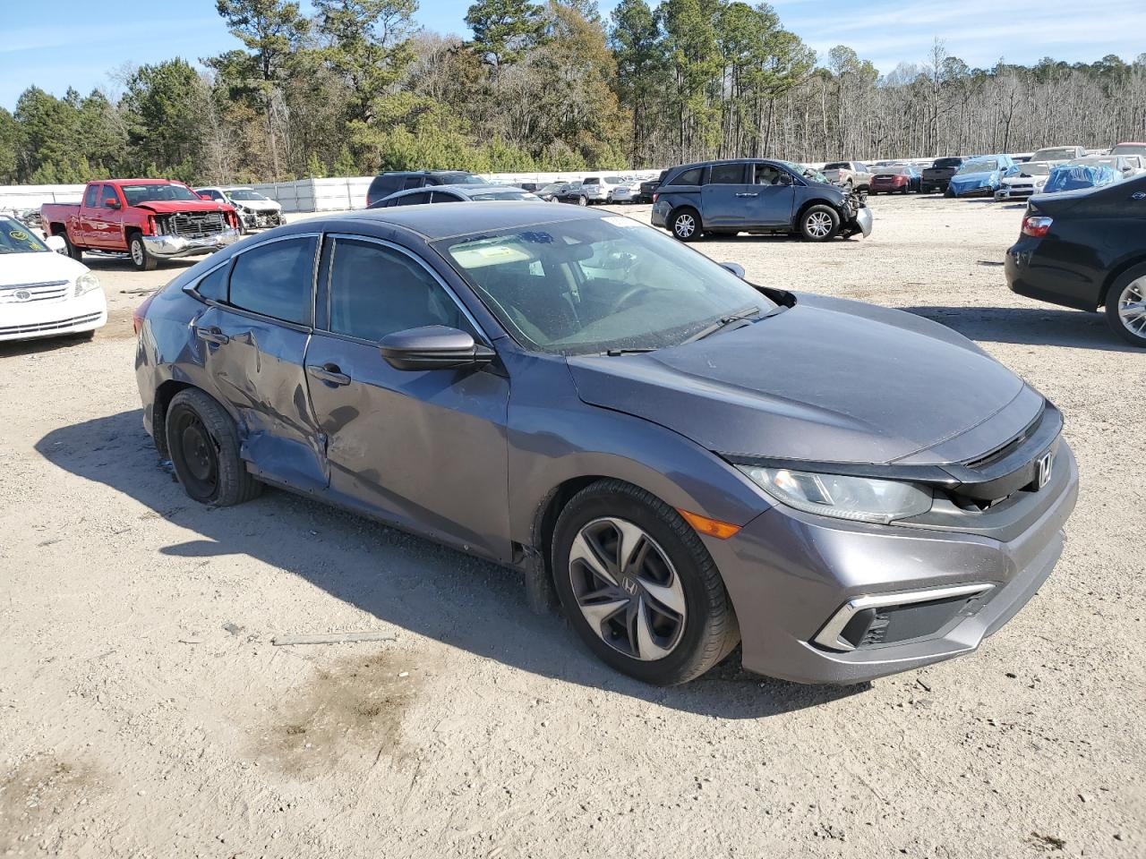 2019 Honda Civic VIN 19XFC2F65KE032073 Copart auction photo, side damage thumbnail 4