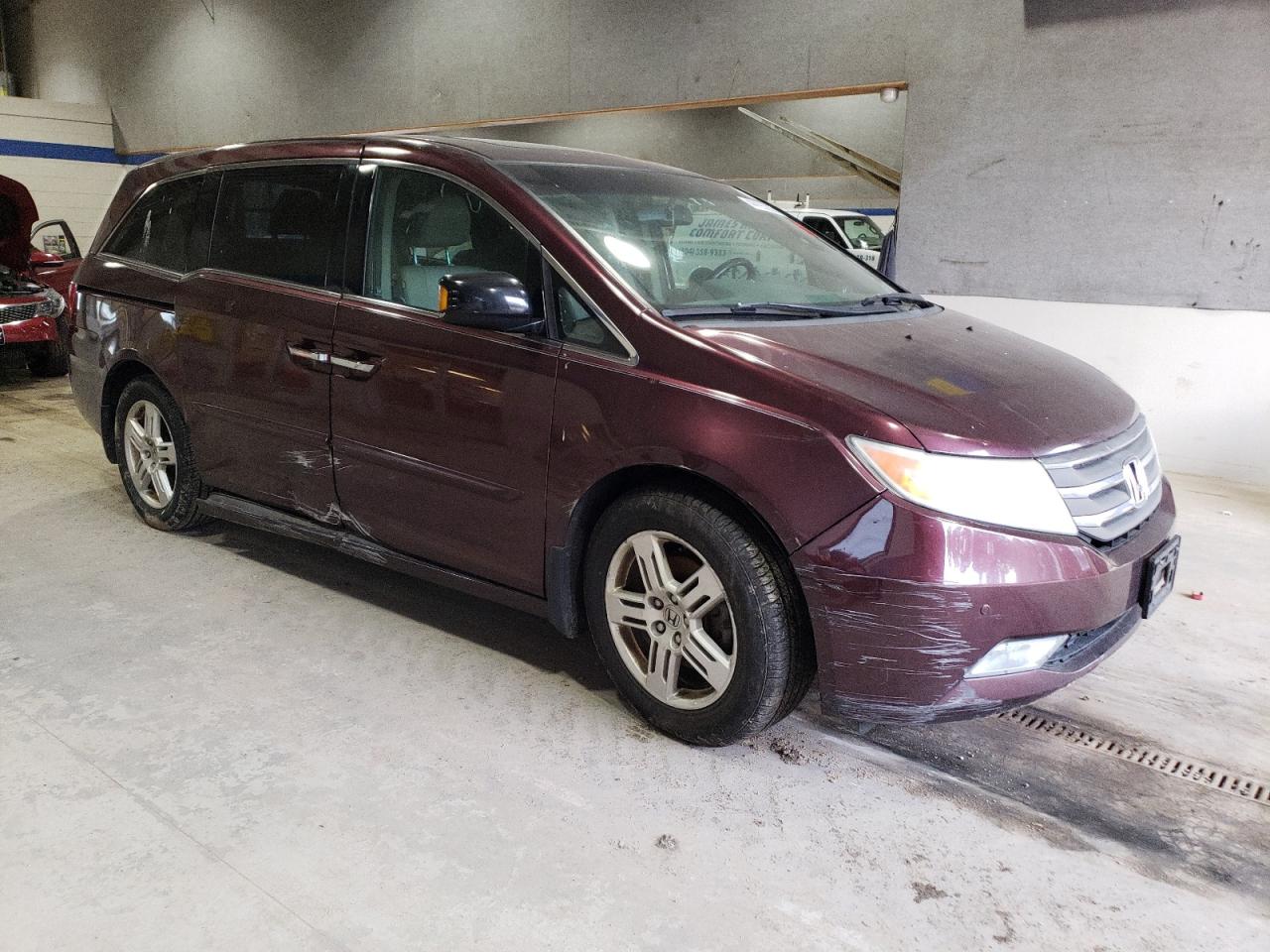 2012 Honda Odyssey VIN 5FNRL5H92CB066523 Copart auction photo, front end / side damage thumbnail 4