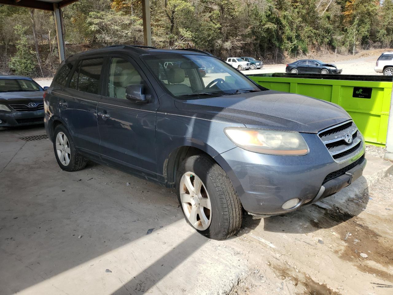 2007 Hyundai Santa Fe VIN 5NMSH13EX7H011239 Copart auction photo, vandalism damage thumbnail 4