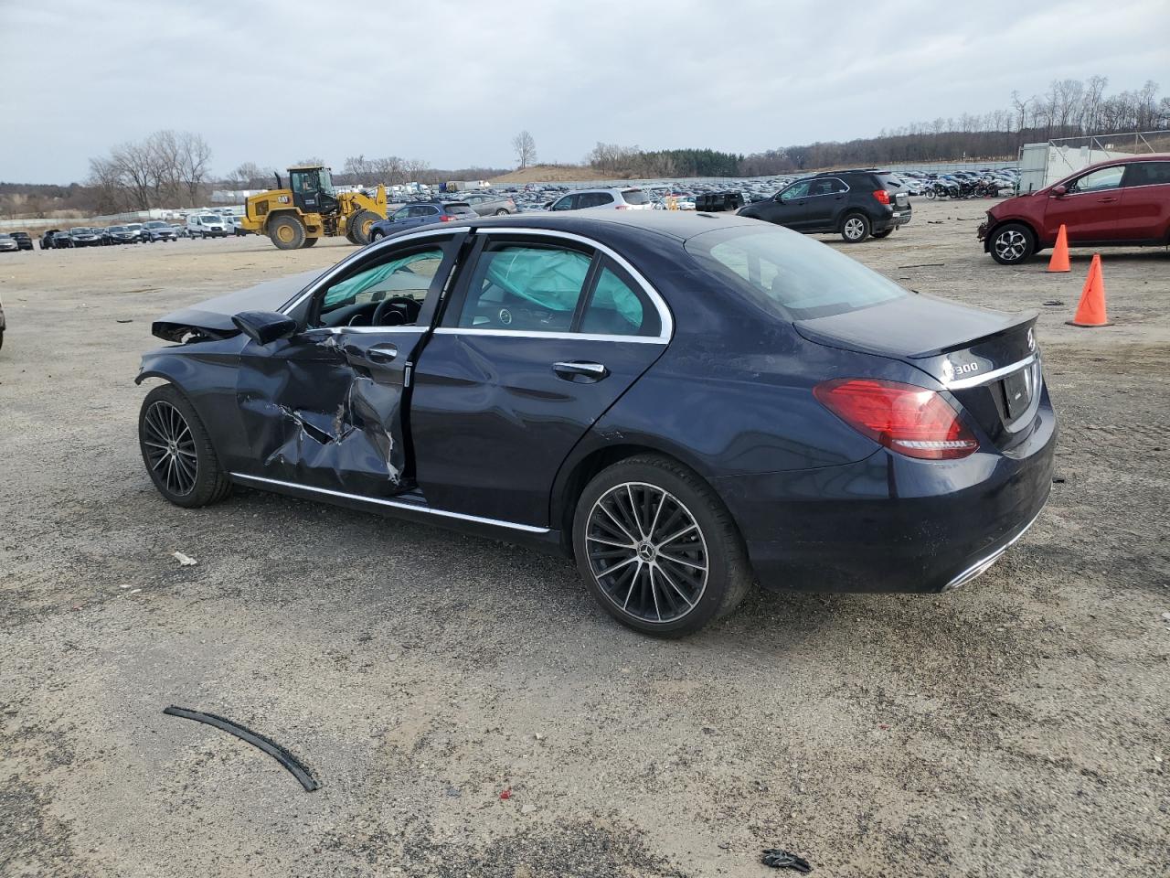2019 Mercedes-Benz C-klasse VIN 55SWF8DB7KU307798 Copart auction photo, front end / side damage thumbnail 2