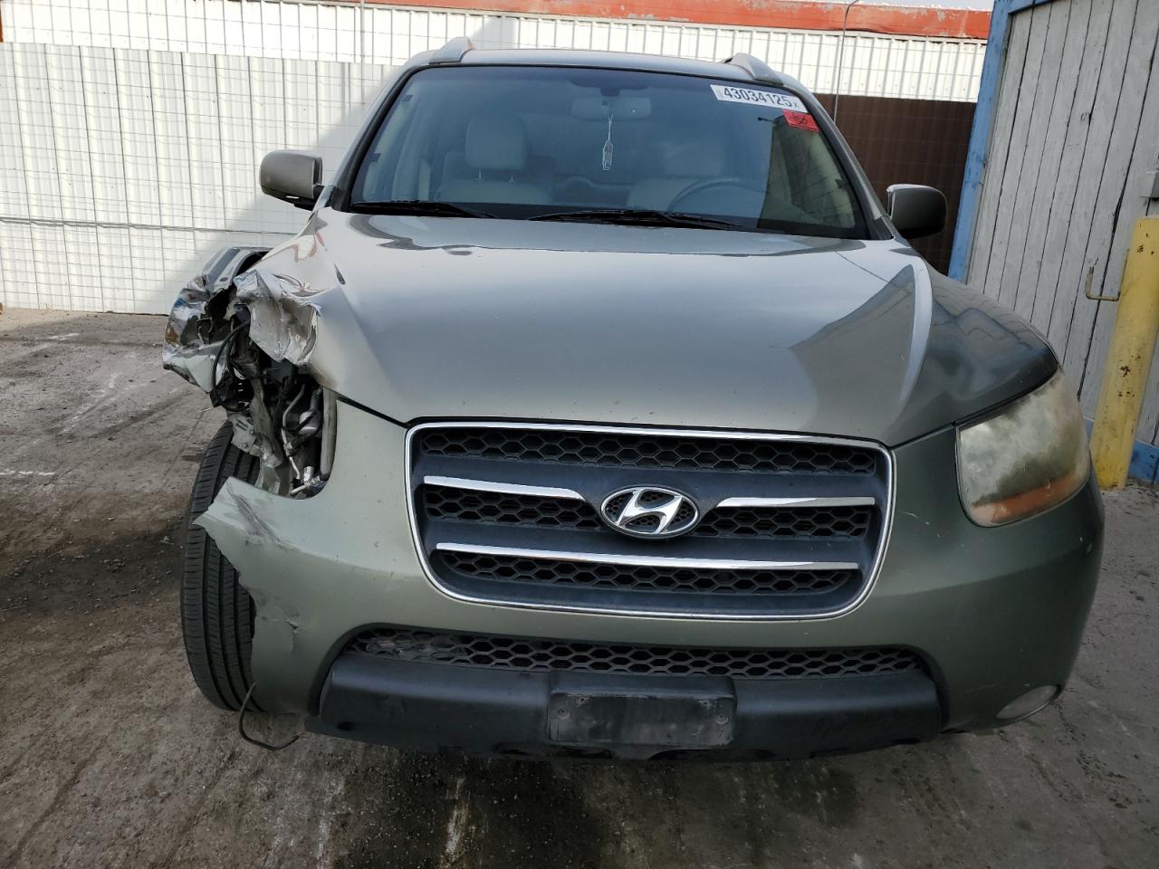 2009 Hyundai Santa Fe VIN 5NMSH13E89H308903 Copart auction photo, front end / side damage thumbnail 5