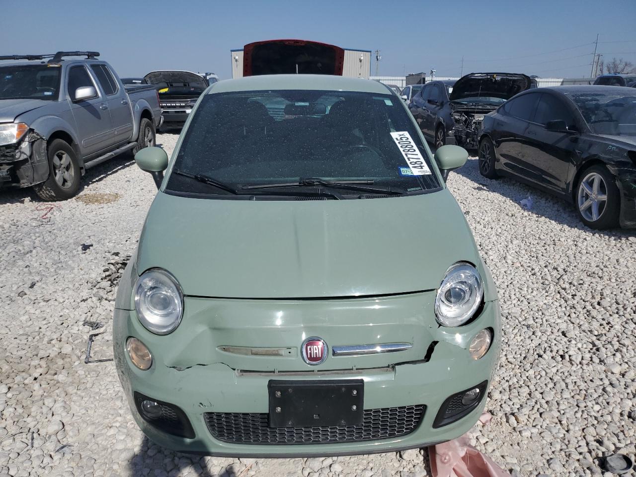 2015 Fiat 500 VIN 3C3CFFBR3FT579835 Copart auction photo, front end damage thumbnail 5
