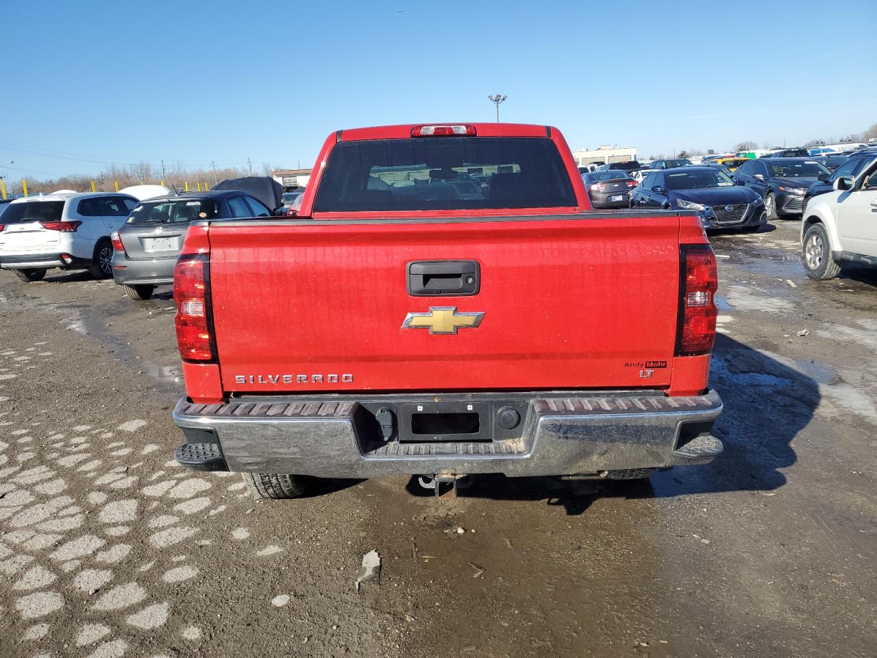2017 Chevrolet Silverado VIN 3GCUKREC7HG415231 Copart auction photo, front end / side damage thumbnail 6
