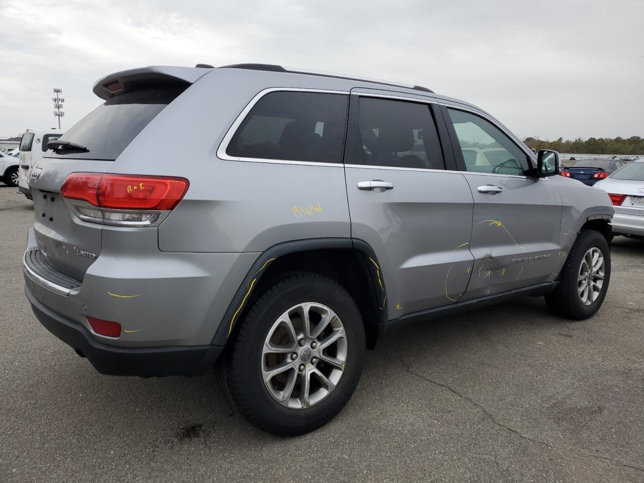 2016 Jeep Grand Cherokee VIN 1C4RJFBG0GC381729 Copart auction photo, front end / side damage thumbnail 3