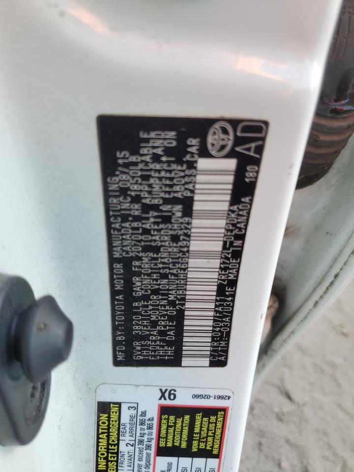 2016 Toyota Corolla VIN 2T1BURHE6GC497329 Copart auction photo, front end damage thumbnail 13