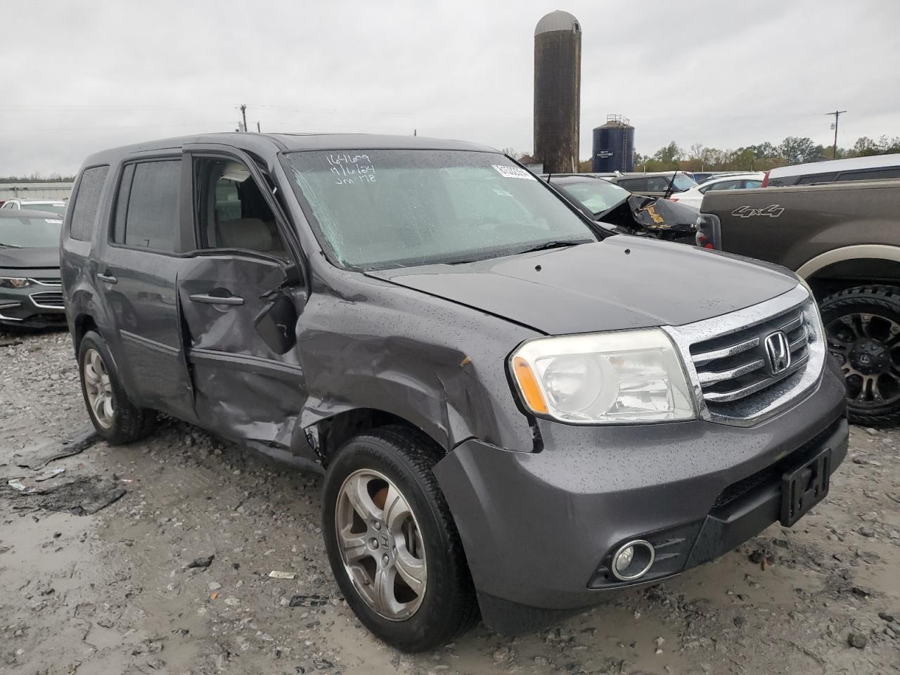 2014 Honda Pilot VIN 5FNYF3H56EB028512 Copart auction photo, side damage thumbnail 4