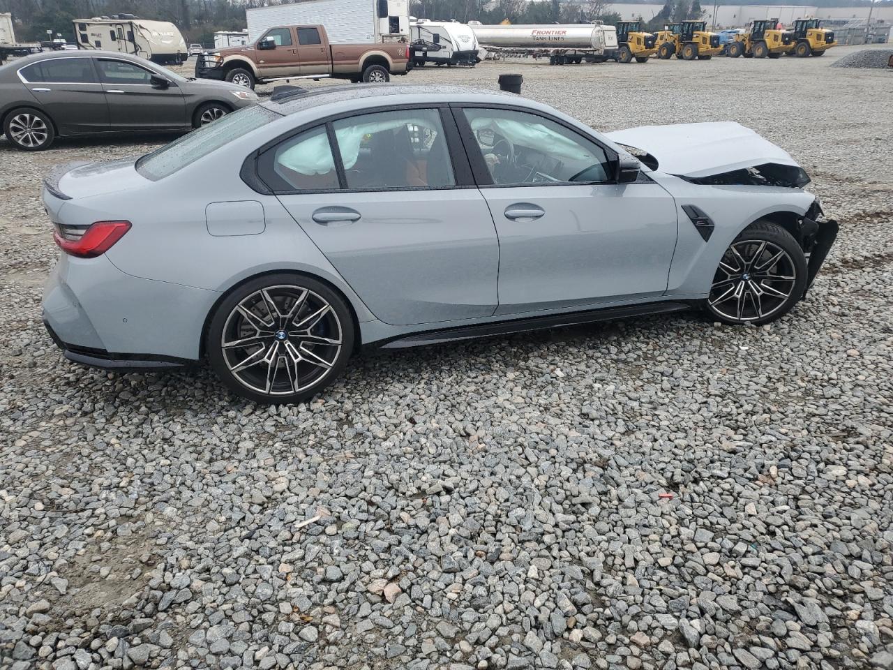 2021 BMW M3 VIN WBS33AY03MFK99445 Copart auction photo, front end damage thumbnail 3