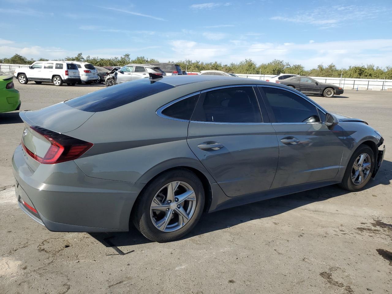 2021 Hyundai Sonata VIN 5NPEG4JA7MH127868 Copart auction photo, front end / side damage thumbnail 3