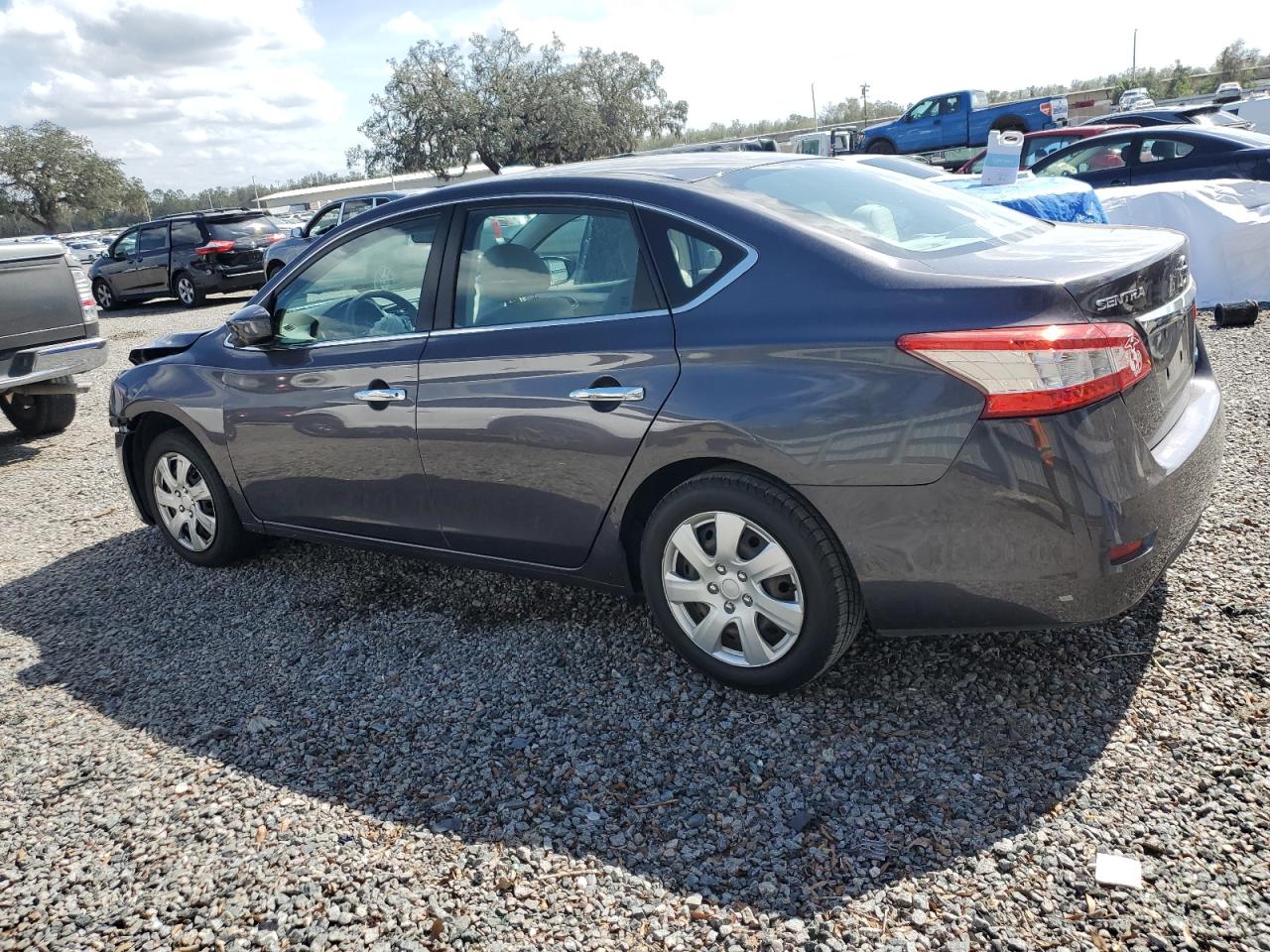 2014 Nissan Sentra VIN 3N1AB7AP9EY230350 Copart auction photo, front end / side damage thumbnail 2