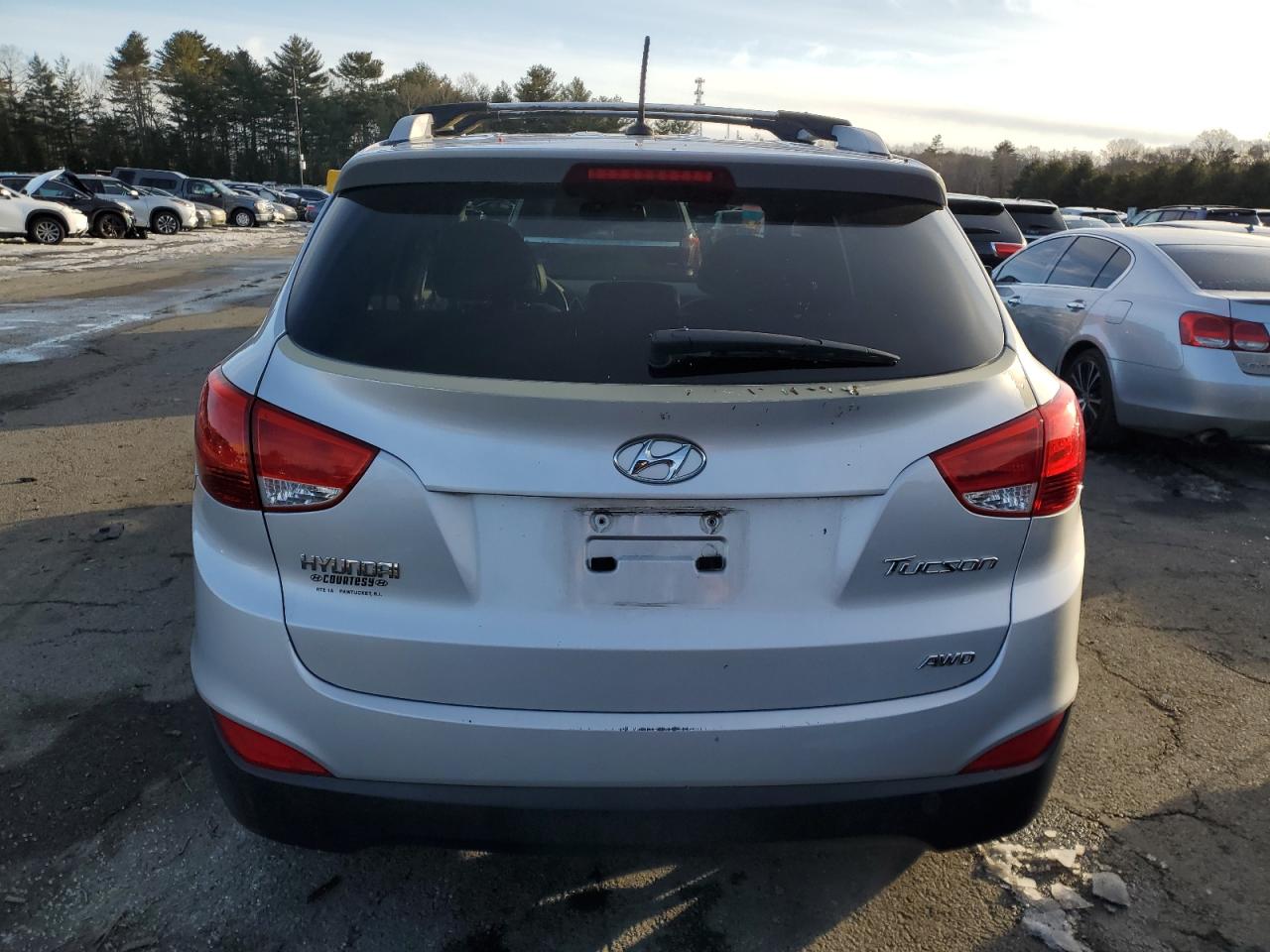 2013 Hyundai Tucson VIN KM8JUCAC5DU618248 Copart auction photo, front end / side damage thumbnail 6
