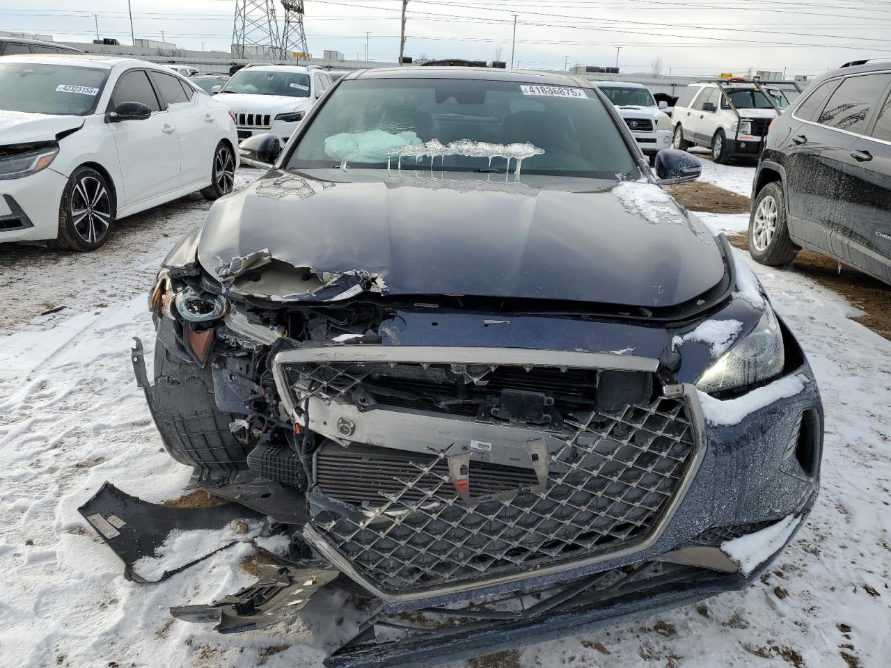 2021 Genesis G70 VIN KMTG34LE3MU074503 Copart auction photo, front end damage thumbnail 5