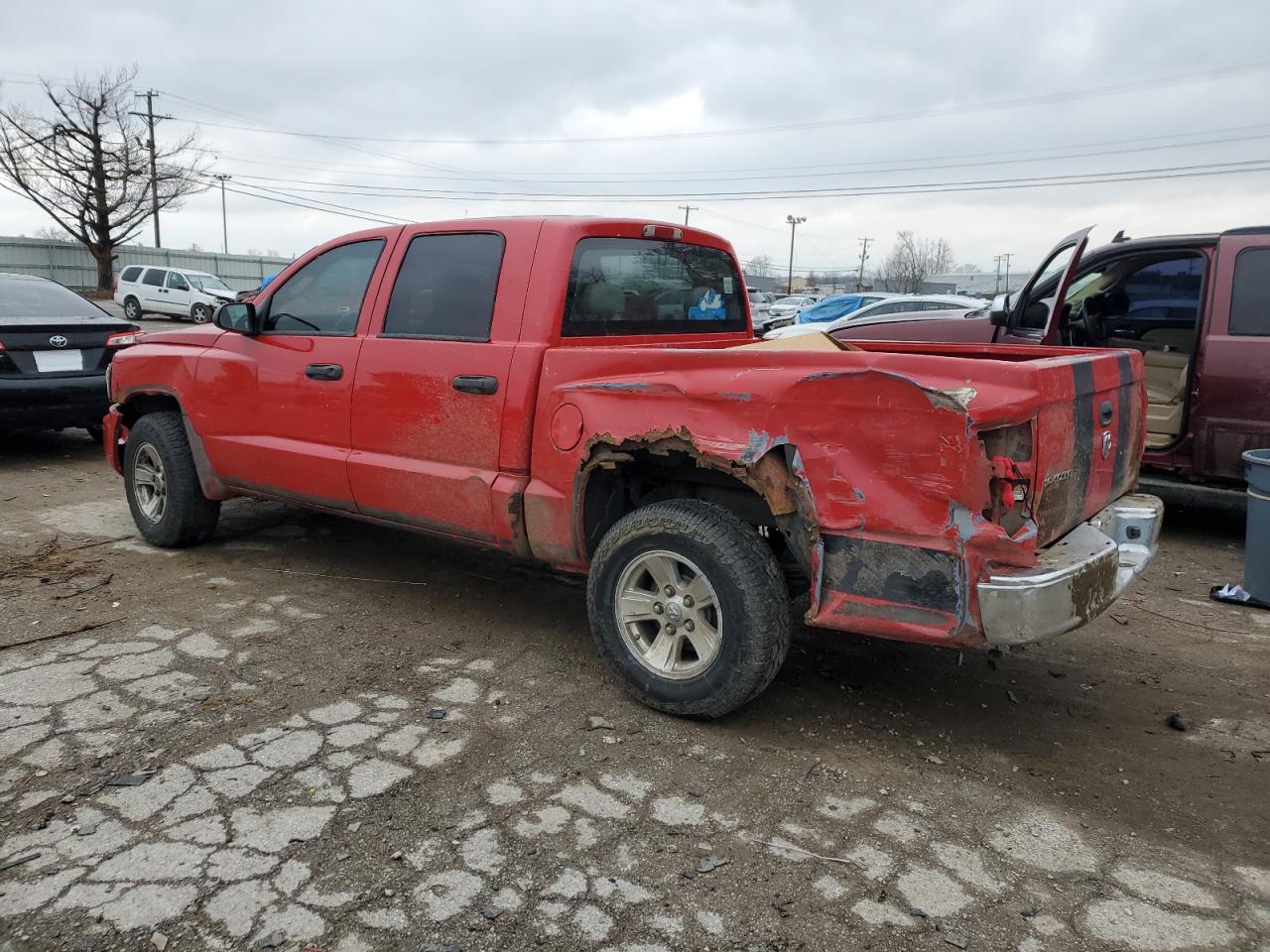 2008 Dodge Dakota VIN 1D7HE38K48S535835 Copart auction photo, rear end / front end damage thumbnail 2