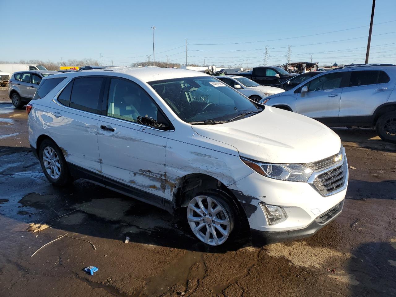 2019 Chevrolet Equinox VIN 2GNAXKEV5K6129417 Copart auction photo, front end / side damage thumbnail 4