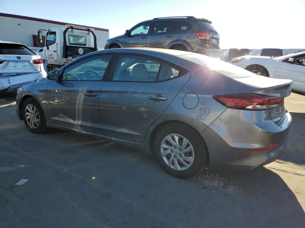 2018 Hyundai Elantra VIN KMHD74LF9JU453480 Copart auction photo, front end damage thumbnail 2