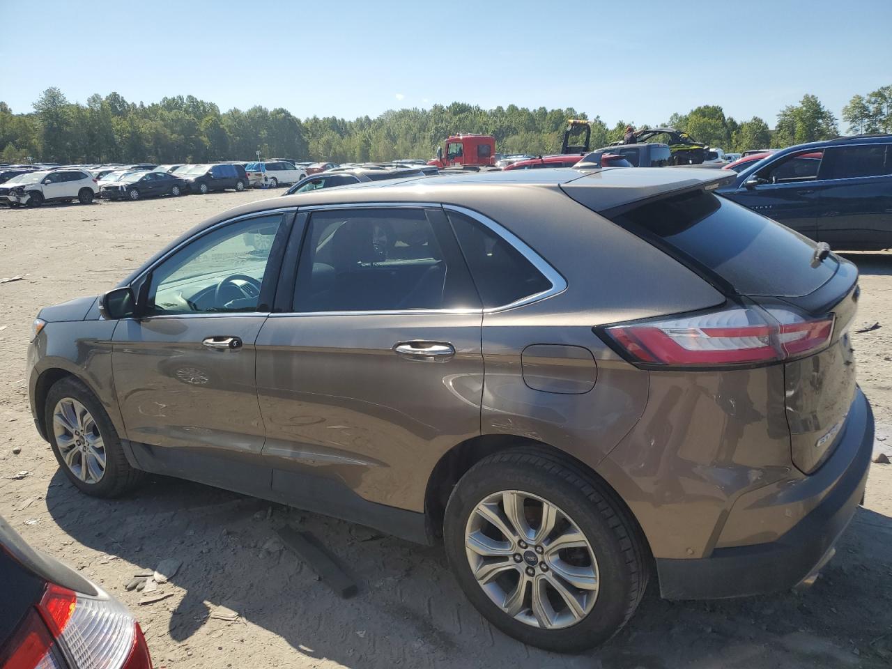 2019 Ford Edge VIN 2FMPK4K92KBC31619 Copart auction photo, side / front end damage thumbnail 2
