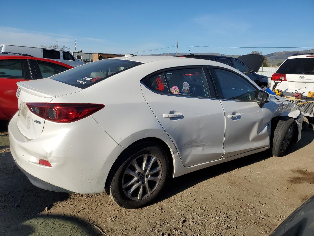 2015 Mazda 3 VIN JM1BM1V75F1272023 Copart auction photo, front end / side damage thumbnail 3
