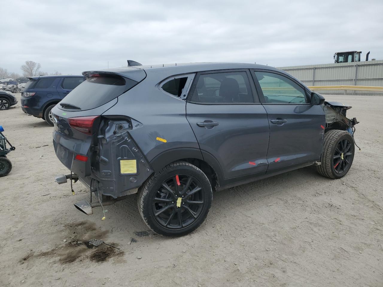 2019 Hyundai Tucson VIN KM8J33AL9KU973455 Copart auction photo, front end / rear end damage thumbnail 3