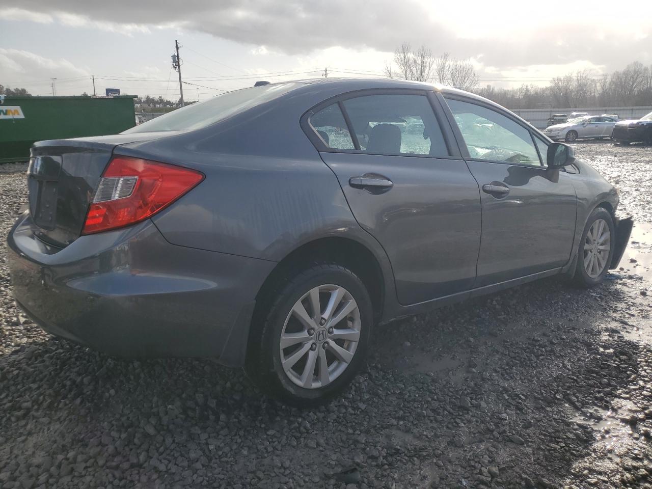 2012 Honda Civic VIN 19XFB2F85CE015117 Copart auction photo, front end / side damage thumbnail 3