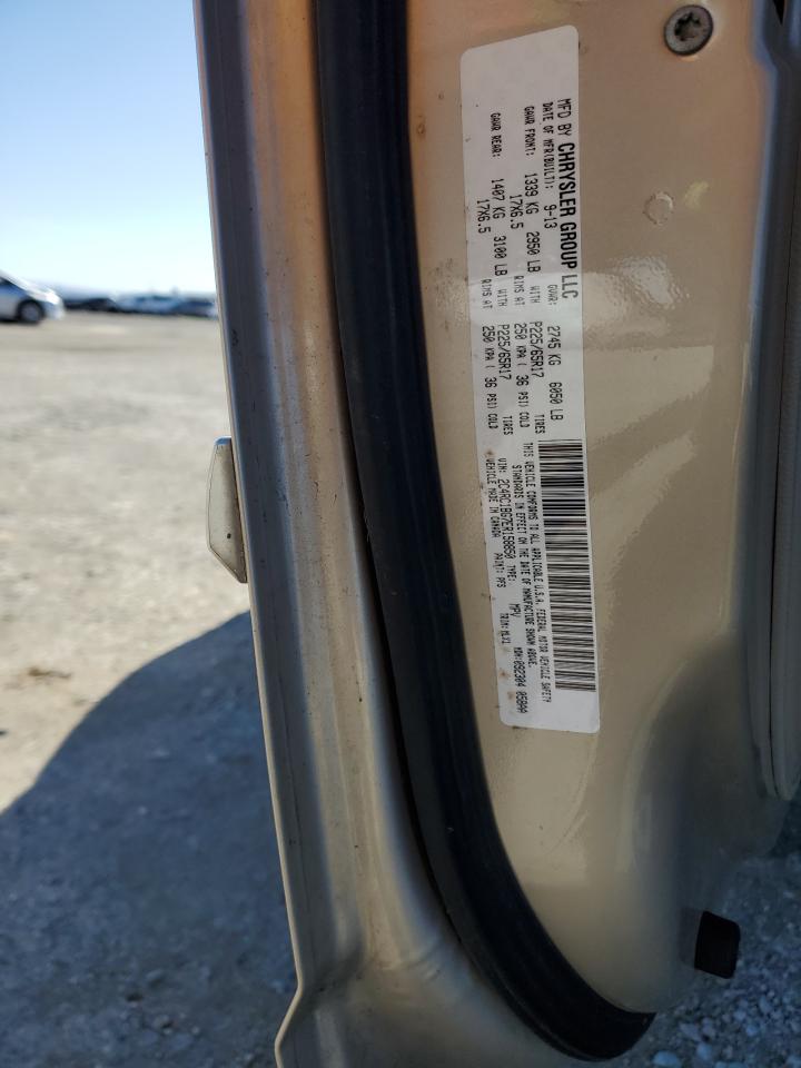 2014 Chrysler Town & Country VIN 2C4RC1BG7ER158850 Copart auction photo, rear end / side damage thumbnail 13