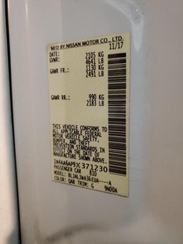 2018 Nissan Maxima VIN 1N4AA6AP9JC371230 Copart auction photo, front end damage thumbnail 12