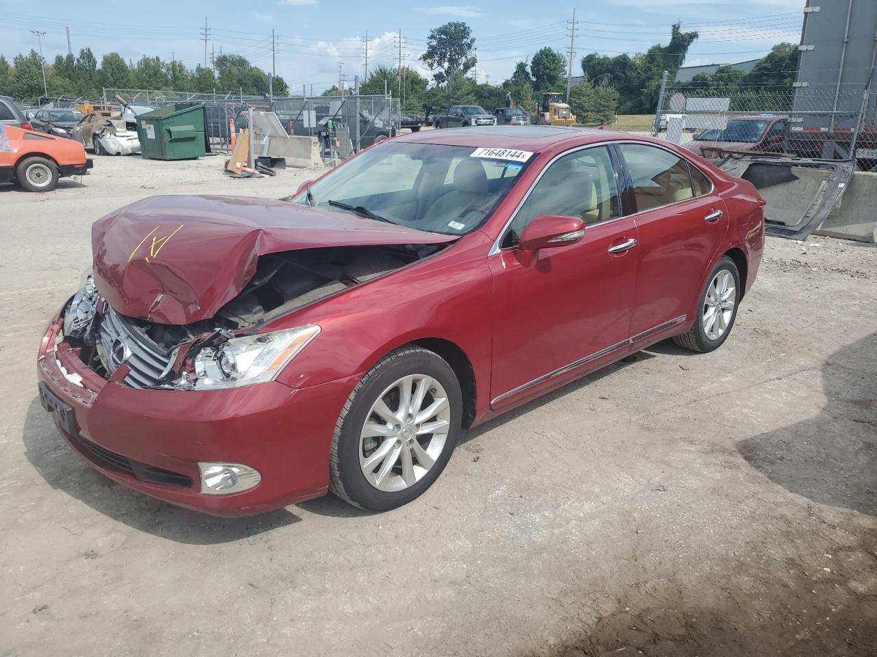 2011 Lexus ES VIN JTHBK1EG7B2460177