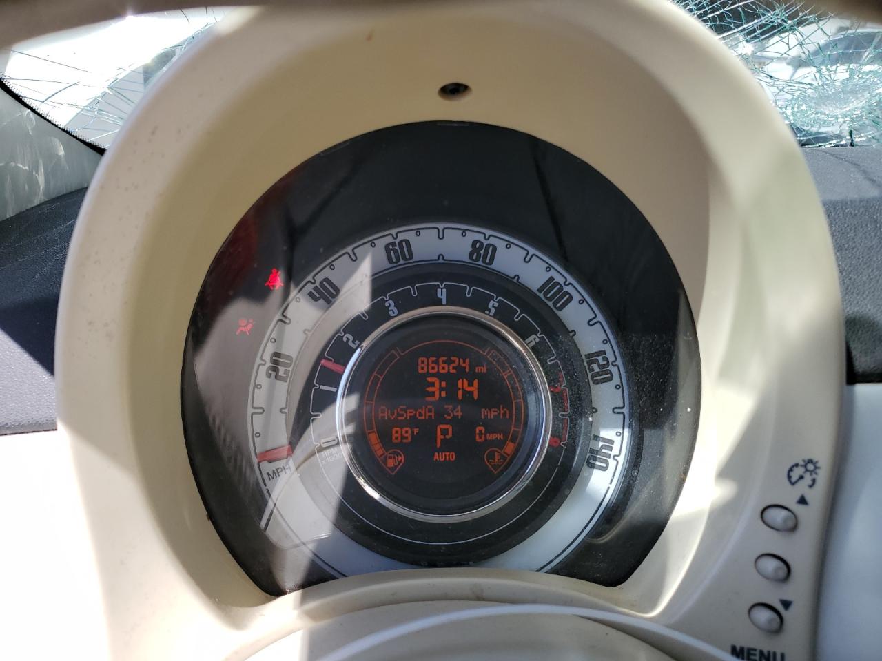 2013 Fiat 500 VIN 3C3CFFDR2DT660688 Copart auction photo, front end / minor dent/scratches damage thumbnail 9