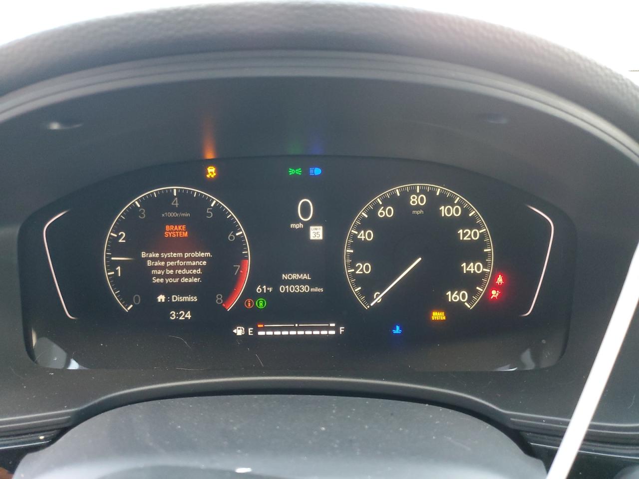 2024 Honda Civic VIN 2HGFE2F54RH593883 Copart auction photo, front end / minor dent/scratches damage thumbnail 9