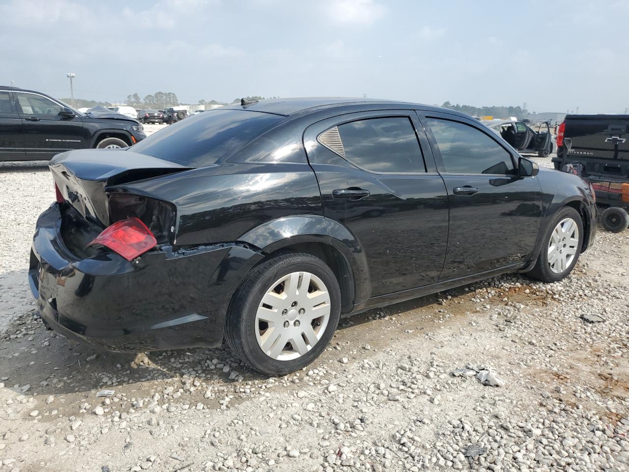 2014 Dodge Avenger VIN 1C3CDZAB5EN195873 Copart auction photo, rear end / minor dent/scratches damage thumbnail 3