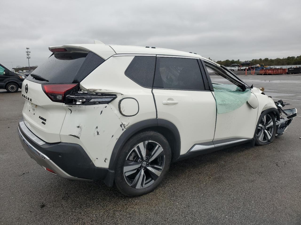 2021 Nissan Rogue VIN JN8AT3DDXMW302168 Copart auction photo, rollover damage thumbnail 3