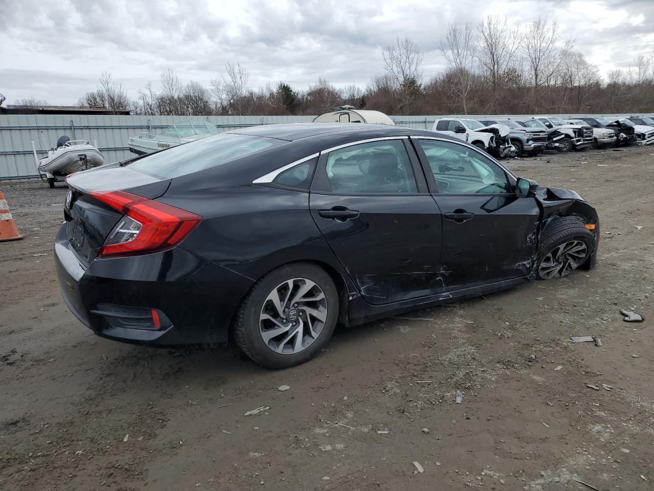 2016 Honda Civic VIN 19XFC2F70GE219950 Copart auction photo, side / front end damage thumbnail 3
