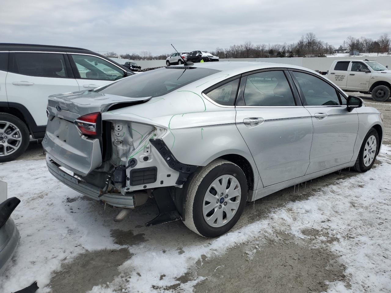 2019 Ford Fusion VIN 3FA6P0G75KR275526 Copart auction photo, rear end damage thumbnail 3