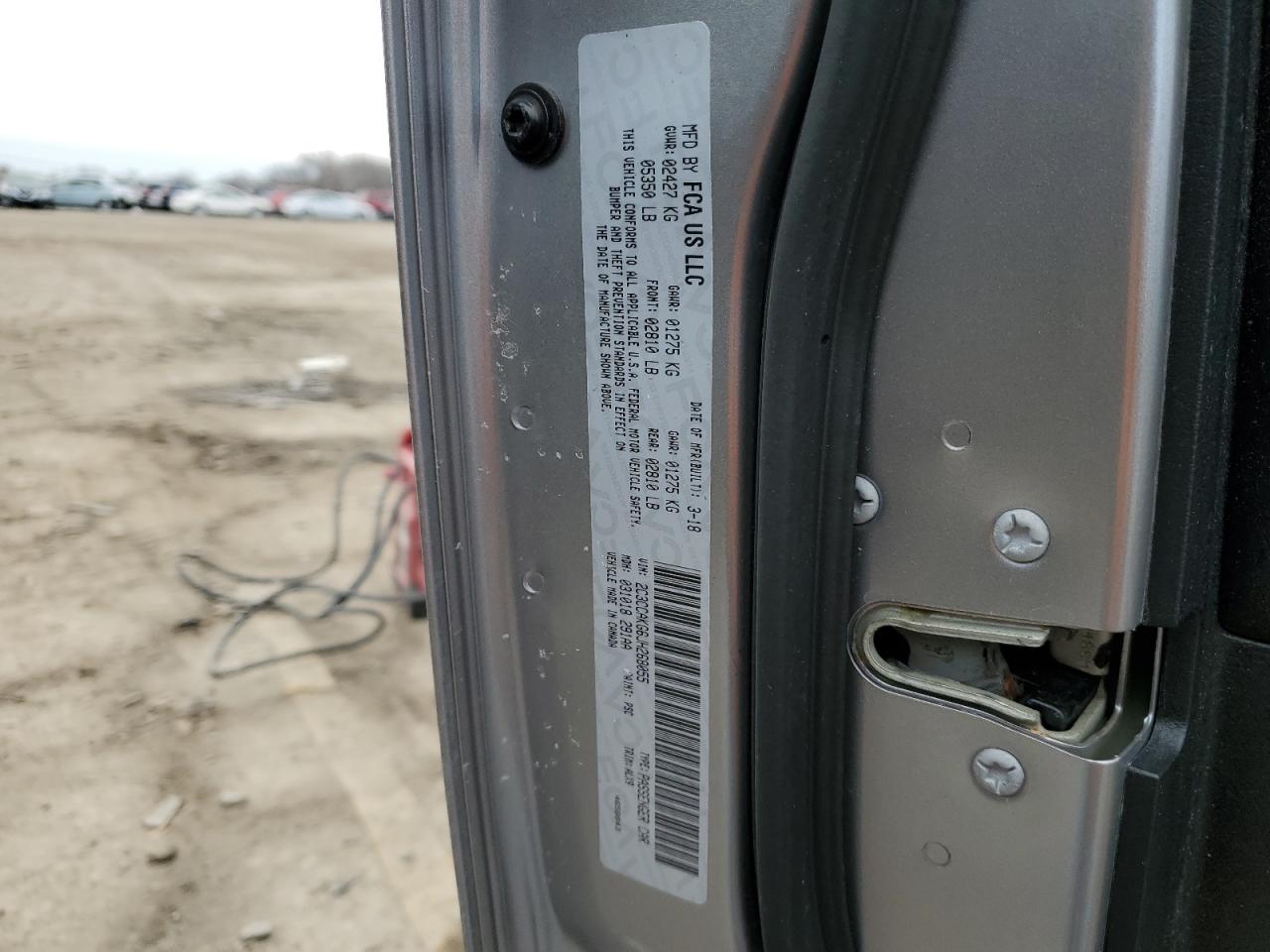 2018 Chrysler 300 VIN 2C3CCAKG6JH268055 Copart auction photo, side damage thumbnail 14