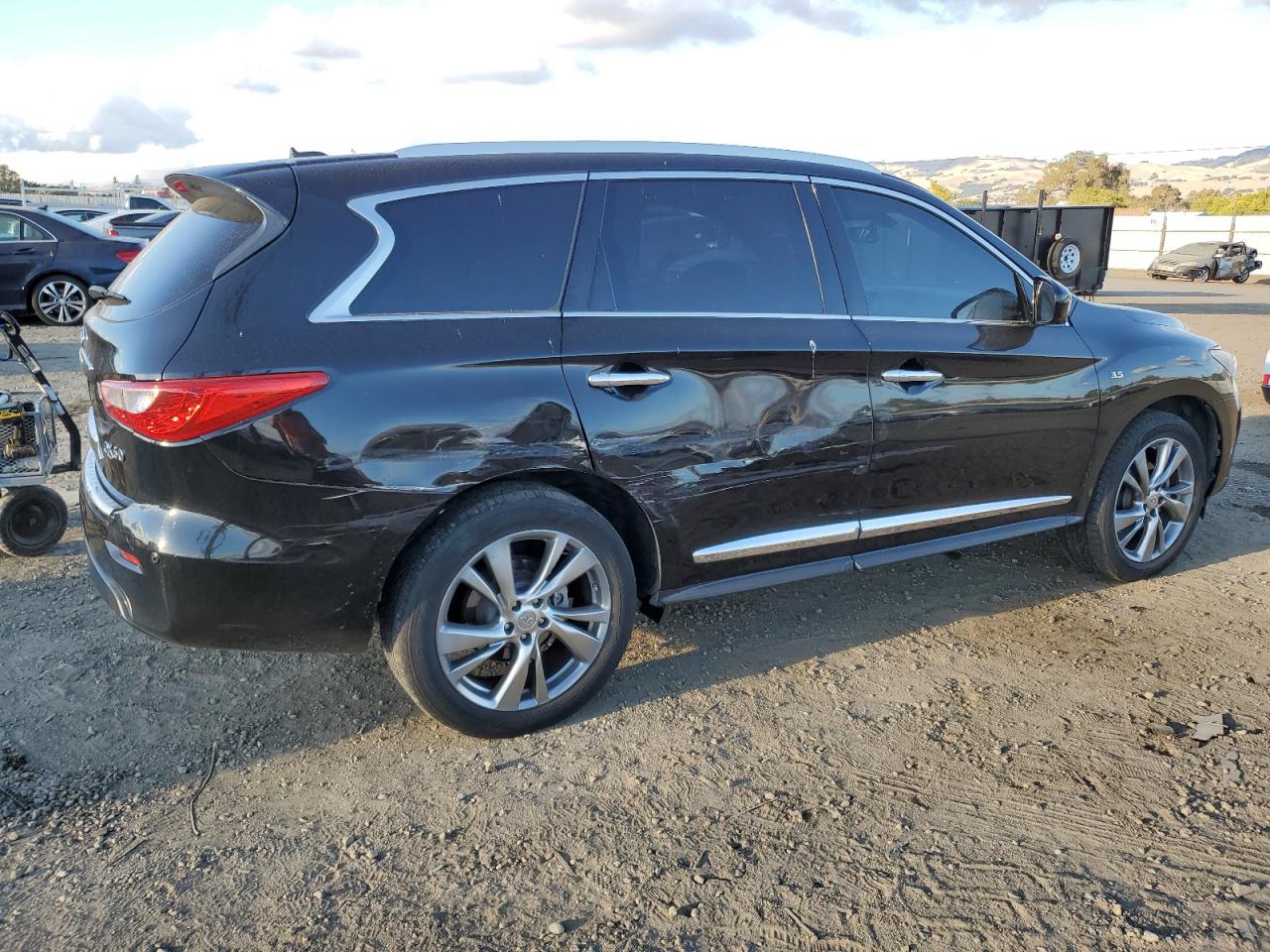 2014 Infiniti QX60 VIN 5N1AL0MM0EC525635 Copart auction photo, mechanical / side damage thumbnail 3