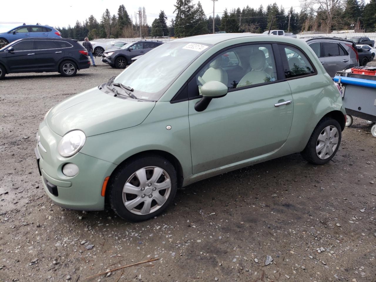 2012 Fiat 500 VIN 3C3CFFAR6CT365452 - Copart auction photo